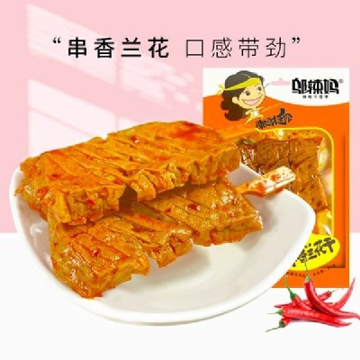 邬辣妈辣条85g串香兰花干湖南优质豆制品麻辣小吃解馋办公室零食图2