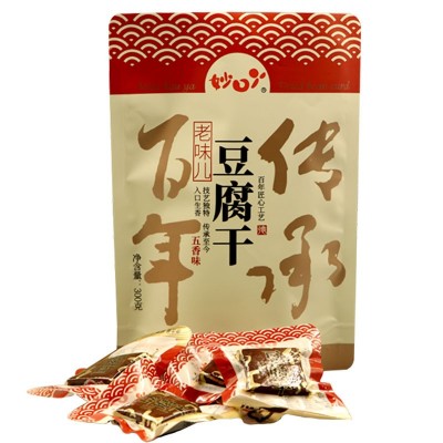 妙口丫工厂直发老味儿五香豆干300g袋装低糖整箱特产零食批发图5