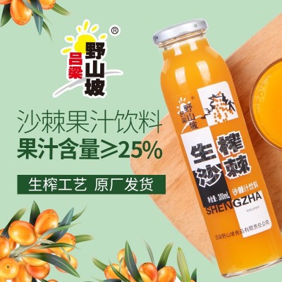 吕梁野山坡沙棘汁山西特产生榨原果浆汁沙棘饮料整箱礼盒装图3
