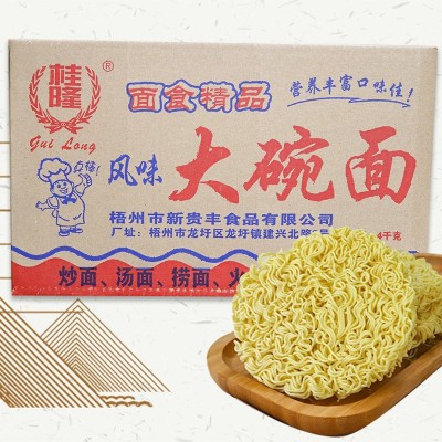 批发桂隆大碗面方便面整箱非油炸商用火锅面炒面饼专用散 装面条图6