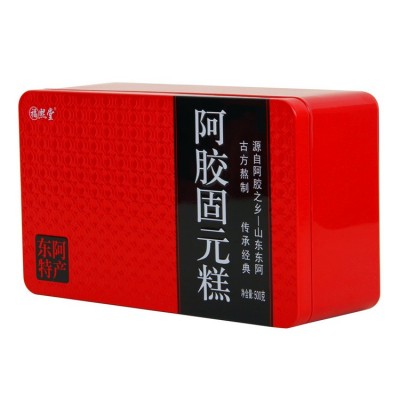东阿批发阿胶糕500g铁盒装阿胶山东原产驴皮胶块片熬制即 食固元膏