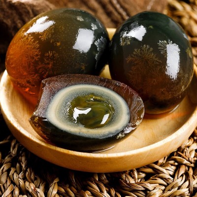 楚丹松花蛋精选70克*10/20枚无铅工艺嫩溏心皮蛋腌制即食好吃凉拌图2