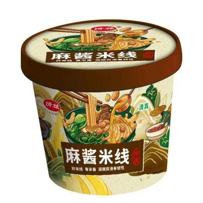 倩妹麻酱米线桶装清真方便粉丝类速食小吃酸辣粉同款细过桥米线图5