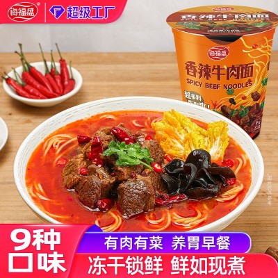 海福盛方便面整箱装FD冻干面非油炸宵夜速食汤面杯面泡面厂家批发图2