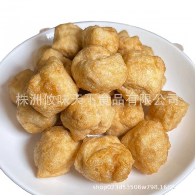 正宗攸县油豆腐湖南特产空心豆泡新鲜豆腐酒店餐饮湘菜馆食材批发图4