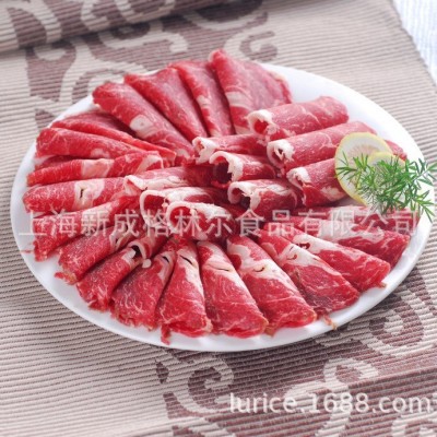正丰源厂家店家庭火锅涮锅食材原切牛肉片卷肥牛卷烤肉冷冻牛肉卷图2