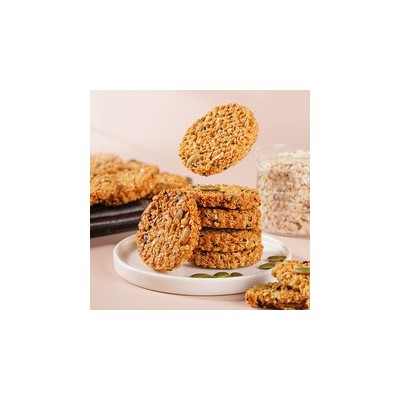 南瓜籽燕麦脆片谷物能量代餐饱腹五谷杂粮早餐营养饼干图4
