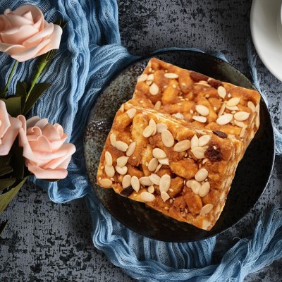 角力士桃仁黑糖味沙琪玛办公室休闲小零食宿舍代餐糕点蔓越莓图3