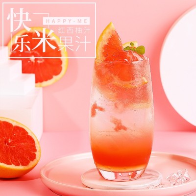 快乐米果汁980g果肉果酱原浆百香果红西柚多口味浓缩奶茶浓浆原料图2