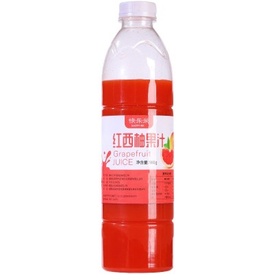 快乐米果汁980g果肉果酱原浆百香果红西柚多口味浓缩奶茶浓浆原料图5