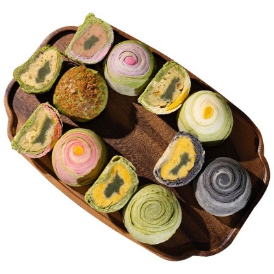 手工酥皮月饼蛋黄酥龙井茶酥传统中式糕点伴手礼中秋月饼厂家直销图5