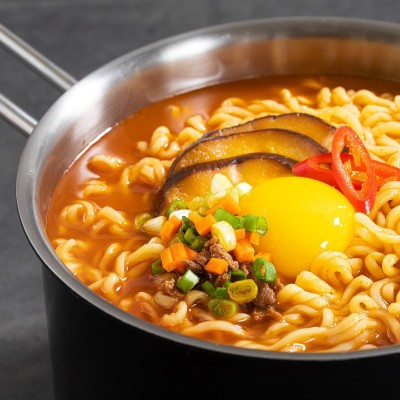 韩国进口不倒翁金拉面120g*5连包韩式辣味真拉面方便面速食煮面泡图3