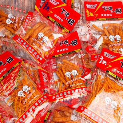 网红辣条香辣味辣丝老式8090后儿时怀旧袋装休闲小吃解馋面筋零食图4