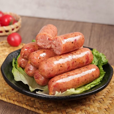 火山石肉肠原味黑胡椒地道香肠空气炸锅食材脆皮淀粉烤肠商用批发图2