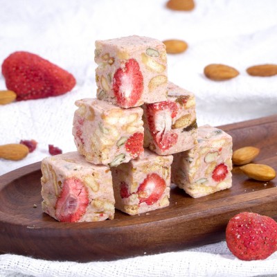 网红休闲办公招待结婚喜糖零食糖果批发年货蔓越莓雪花酥 牛轧糖图2