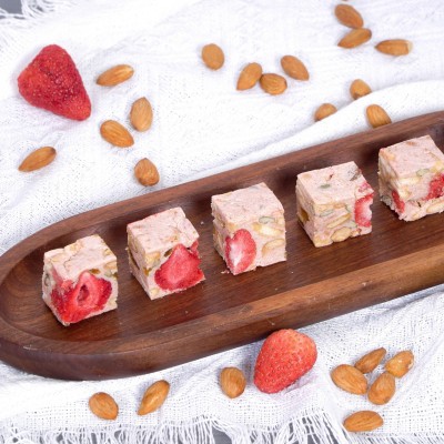 网红休闲办公招待结婚喜糖零食糖果批发年货蔓越莓雪花酥 牛轧糖图5