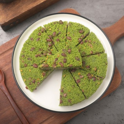 麦青红豆糕早餐速冻半成品糯米松糕下午茶点心发糕广式软糕350g装图4