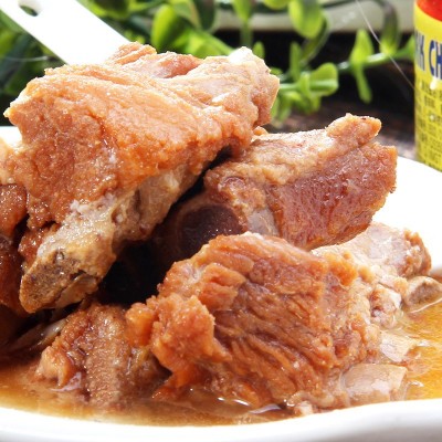 古龙 红烧排骨罐头速食排骨猪肉炒菜即食下饭外卖快餐批发256g图2