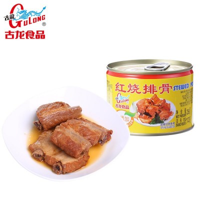 古龙 红烧排骨罐头速食排骨猪肉炒菜即食下饭外卖快餐批发256g图3