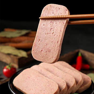 中粮梅林牛肉午餐肉罐头340g批发火锅泡面熟食早餐肉罐头方便速食图2