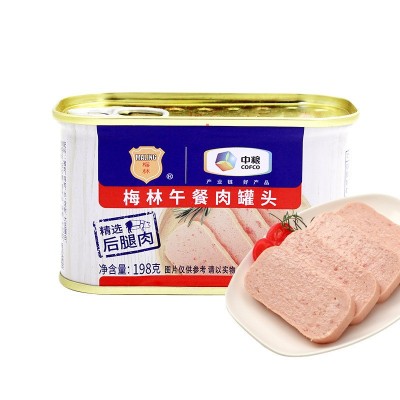 中粮梅林午餐肉罐头198g批发火锅火腿肠熟食即食猪肉罐装图4