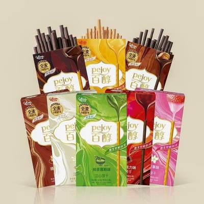 百醇注心饼干巧克力棒48g红酒抹茶牛奶味零食礼物图4