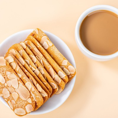 Wanttone扁桃仁椰子坚果脆片酥脆瓦片坚果薄脆饼干零食 135g 21片图3