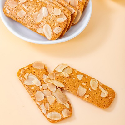 Wanttone扁桃仁椰子坚果脆片酥脆瓦片坚果薄脆饼干零食 135g 21片图4