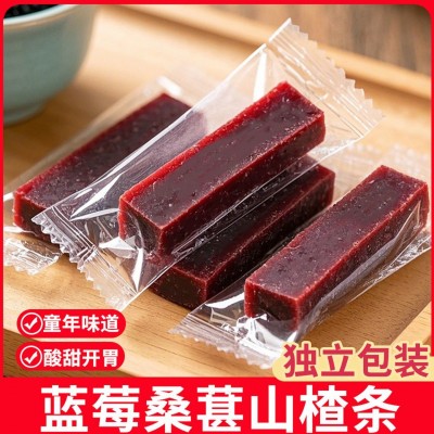 玉良桑葚蓝莓山楂条独立包装酸甜开胃山楂条办公室儿童休闲零食图2