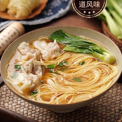 广东竹升面正宗手工面鲜蛋面云吞拉面非油炸立包装早餐面工厂批发图4