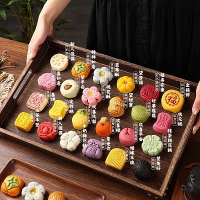 中式独立包装散装订婚喜饼下午茶点心甜品结婚周岁摆盘糕点绿豆饼图3