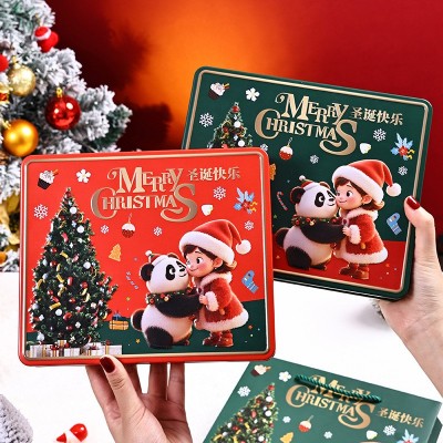 高档圣诞节铁盒装礼品儿童圣诞的礼物曲奇饼干送女友糖霜饼干零食图4