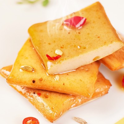 金磨坊 鱼豆腐盒装 小吃休闲食品豆腐干小包装豆干即食20g*20包图3