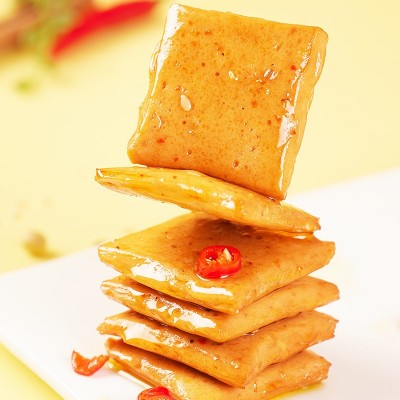 金磨坊 鱼豆腐盒装 小吃休闲食品豆腐干小包装豆干即食20g*20包图2