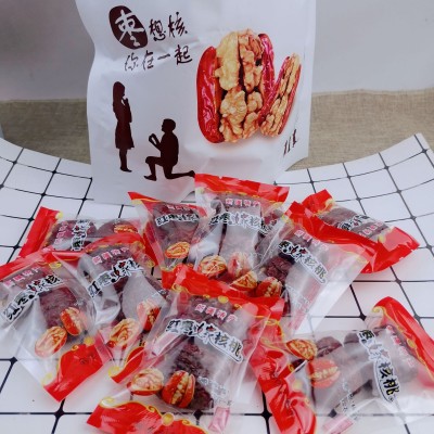 新疆特产灰枣夹核桃500g 独立小包装孕妇零食 2颗装枣夹核桃