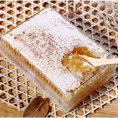 颍海蜂巢蜜500g批发土蜂蜜成熟封盖蜜蜂蜜荆条蜂巢蜜图2
