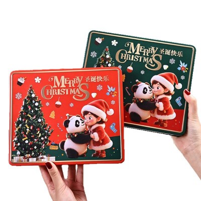包邮圣诞节铁盒装送女友礼品儿童圣诞的礼物曲奇饼干糖霜饼干零食图5