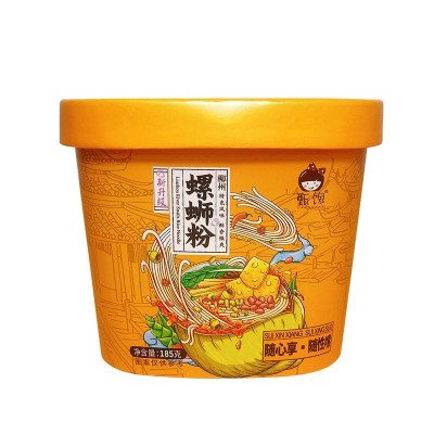 甄馋桶装螺蛳粉6桶装酸辣粉冲泡型方便面速食广西螺丝粉1整箱批发图2