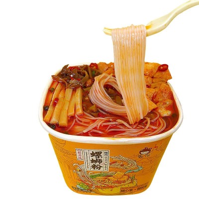 甄馋桶装螺蛳粉6桶装酸辣粉冲泡型方便面速食广西螺丝粉1整箱批发图5