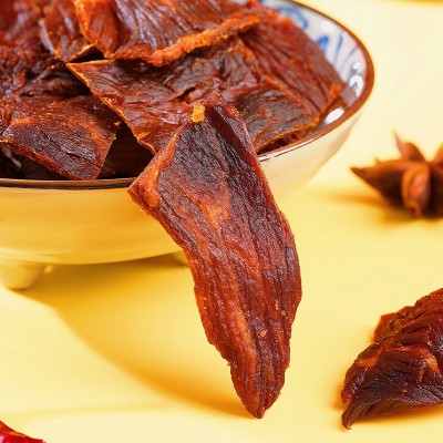 黄金香老字号原切牛肉干120g充饥解馋办公室即食休闲小零食真风干图3