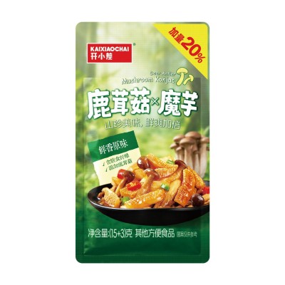 开小差鹿茸菇/魔芋辣条香辣开袋即食小零食追剧下饭菜家用商用图2