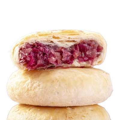 云南特产速冻鲜花饼 鲜花饼半成品烘焙糕点原料50g*240个/件图5