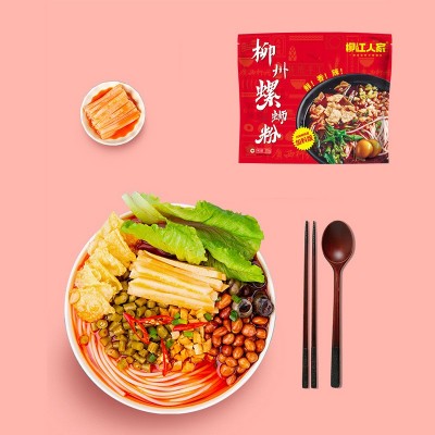 柳江人家柳州螺蛳粉批发350g*1袋汤螺鲜酸辣方便速食广西柳州特产图4