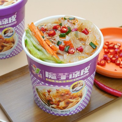 魔芋凉皮礼盒6桶装0脂肪低糖低脂低热量免煮食品饱腹主食代餐批发图2