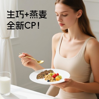 【配料干净】集生巧坚果燕麦脆高蛋白巧克力燕麦饼干食零食低图3