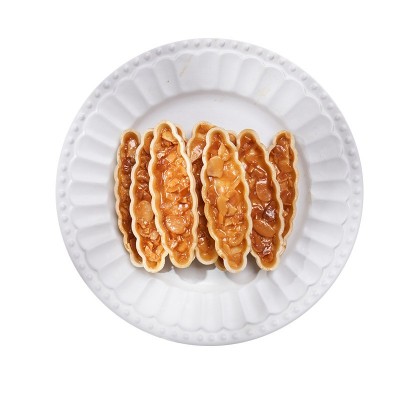 成品焦糖糯米船小叶酥手工坚果船杏仁酥饼干糕点黑芝麻杏仁船批发