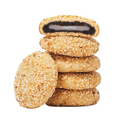 【1箱起批】麻薯夹心的黑芝麻饼10斤整箱 少甜少糖 糕点特产厂家