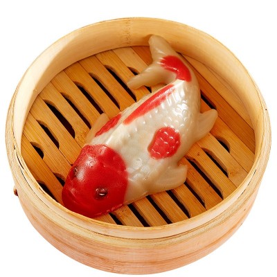 悦来斋红色年糕鱼锦鲤鱼造型年糕豆沙糯米素食年年有鱼年夜饭糕点