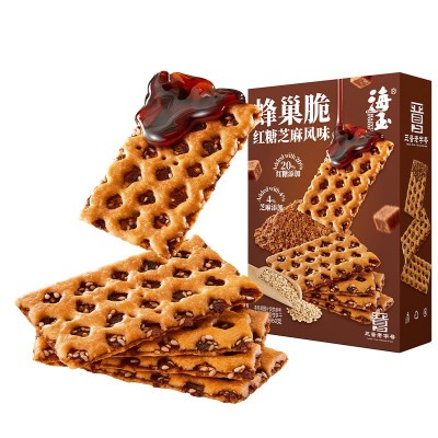 海玉红糖蜂巢脆苏打饼干早晚代餐独立包装休闲小零食整箱批发