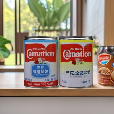 雀巢糕点三花淡奶410g家用烘培咖啡甜品奶茶炼乳专用蛋糕蛋挞